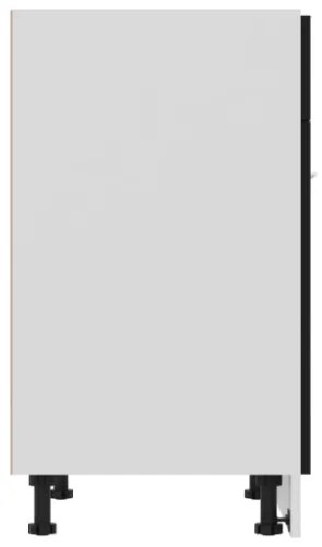 Armadio con Cassetto Nero 60x46x81,5 cm in Truciolato
