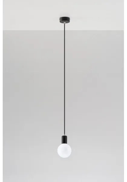 Lampadario a sospensione con filo EDISON 1xE27/60W/230V nero
