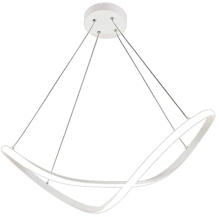 Lampadario LED design Forever bianco, luce naturale 2800 lumen, NOVECENTO