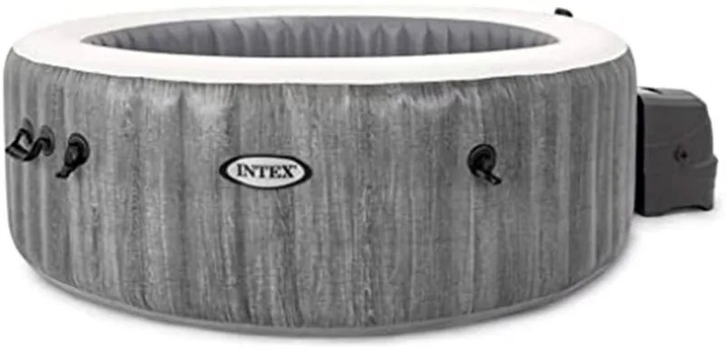 Intex - 28440EX Spa Idromassaggio Greywood Deluxe 4 posti effetto legno ø 196 cm