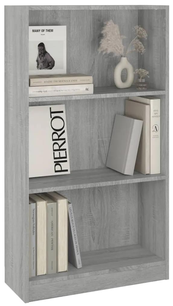 Libreria grigio sonoma 60x24x109 cm in legno ingegnerizzato