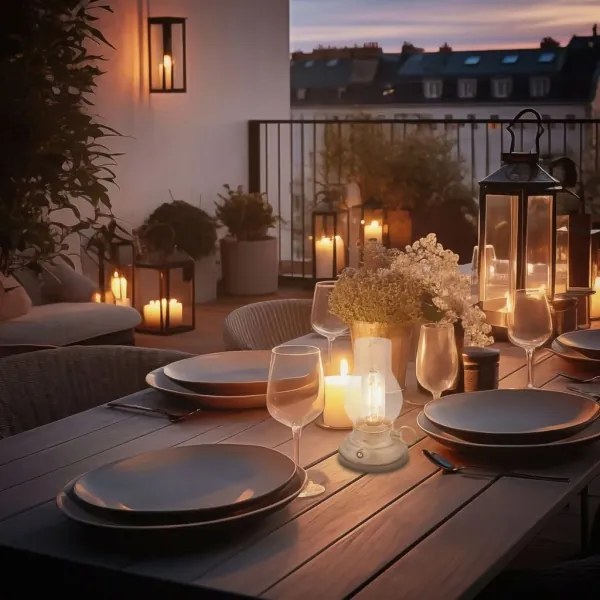 Brilo - Lampada da tavolo ricaricabile LED dimmerabile per esterni KANEA LED 1,5W/5V IP44 1200 mAh beige