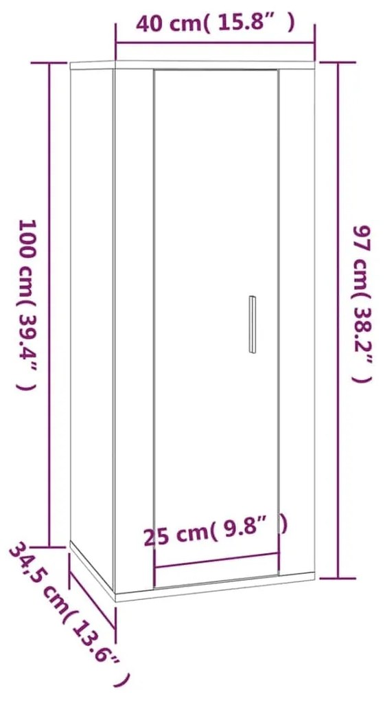 Set Mobili Porta TV 3 pz Bianco Lucido in Legno Multistrato