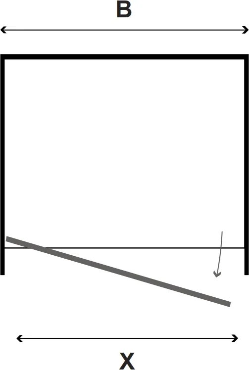 Porta doccia 70 cm battente con profili neri e serigrafia nera NICO-B3000 - KAMALU
