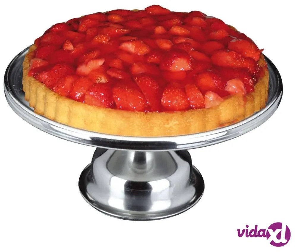 Excellent Houseware Vassoio per Torte 33 cm in Acciaio Inossidabile