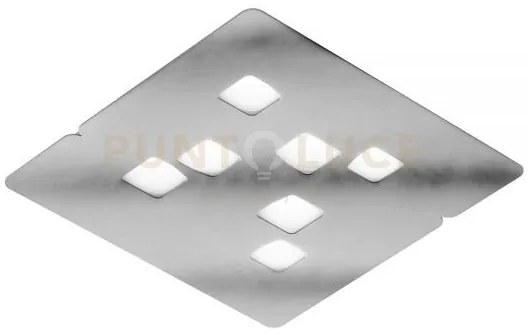 Giselle p/g - plafoniera colore acciaio e bianco 7 luci attacco gx5...