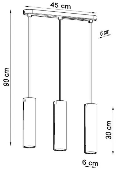 Lampadario a sospensione con filo LUVO 3xGU10/40W/230V