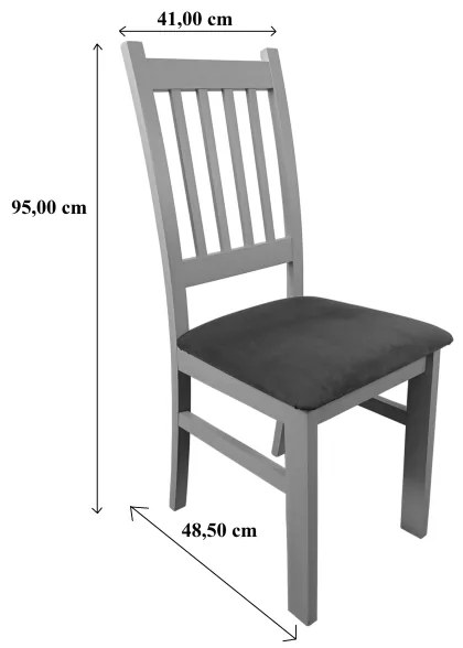 Sedia da pranzo SIMON faggio/grigio scuro