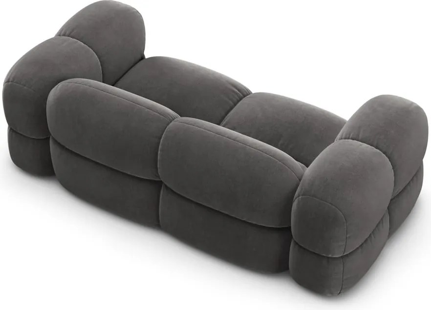 Divano grigio con rivestimento in velluto 210 cm Loretto – Cosmopolitan Design