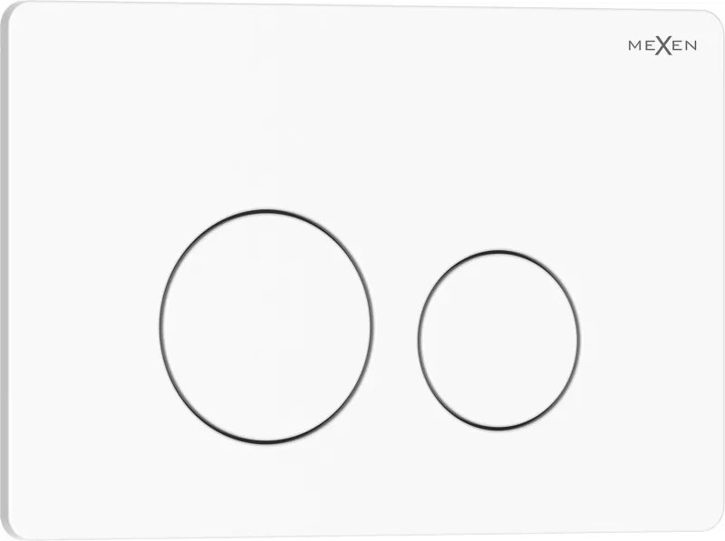 Mexen Tex 06 pulsante di scarico acciaio inossidabile, bianco lucido - 6106-01