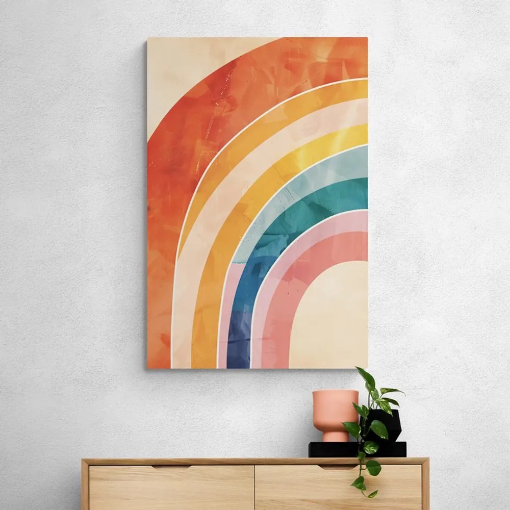 Stampa su tela – Arcobaleno Peach Fuzz