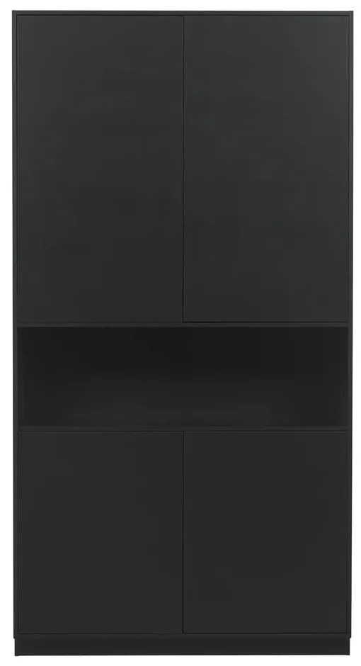 Armadio modulare nero in legno di pino 110x210 cm Finca - WOOOD