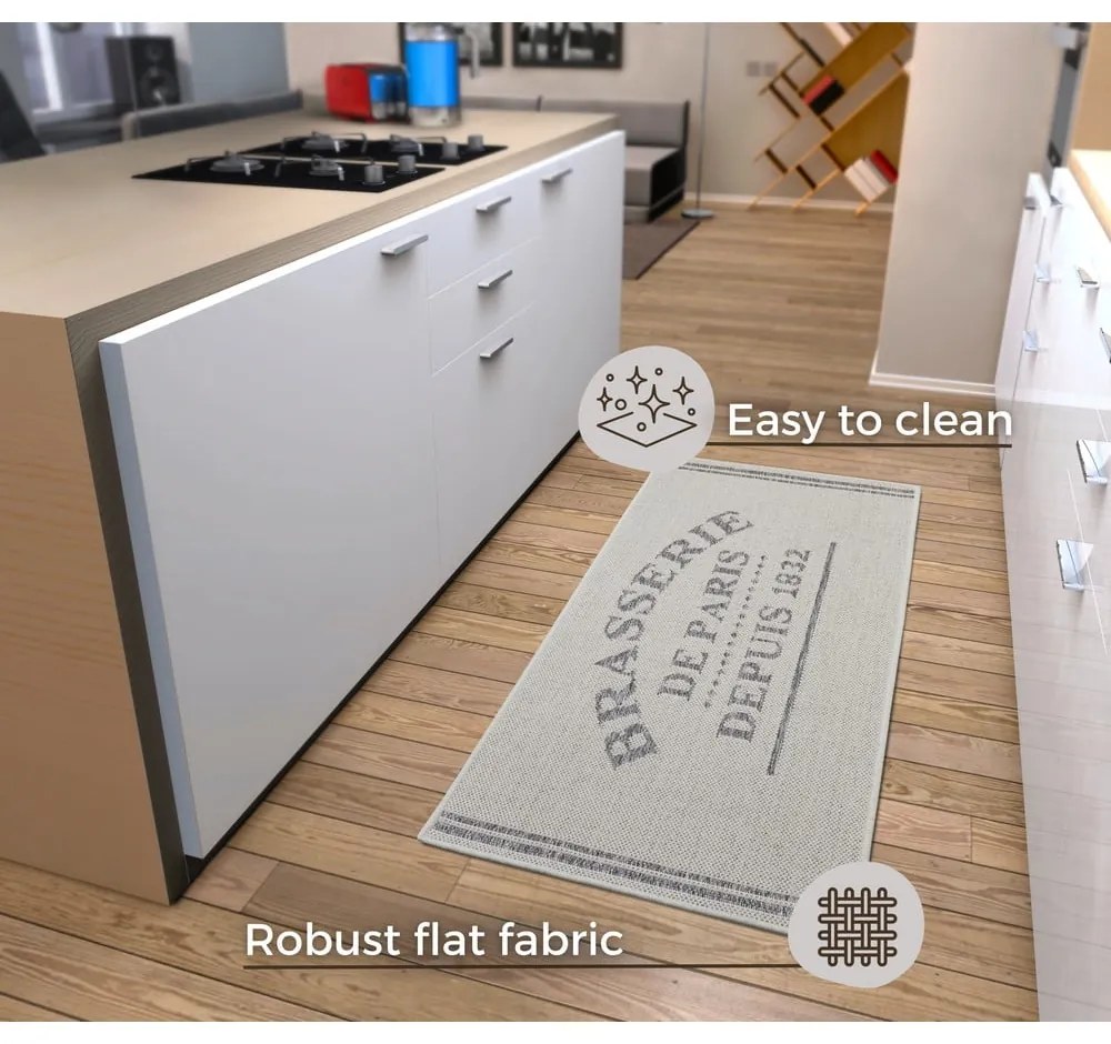 Passatoia grigia/color crema 62x150 cm Cucina – Hanse Home