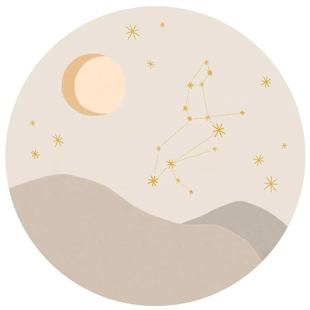 Eijffinger Carta da parati panoramica Star Sign Circles Beige - Leo