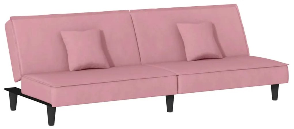 Divano letto rosa in velluto