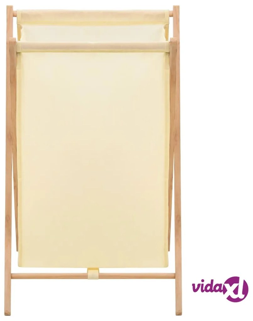 vidaXL Portabiancheria in Legno di Cedro e Tessuto Beige 42x41x64 cm