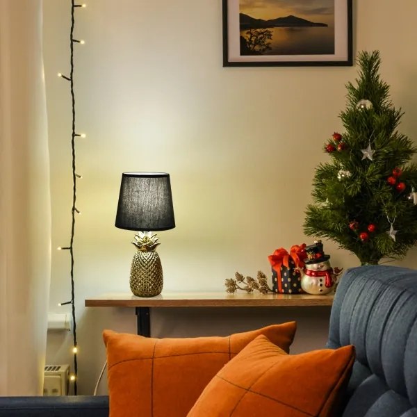 Aigostar - Lampada da tavolo 1xE14/40W/230V oro/nero