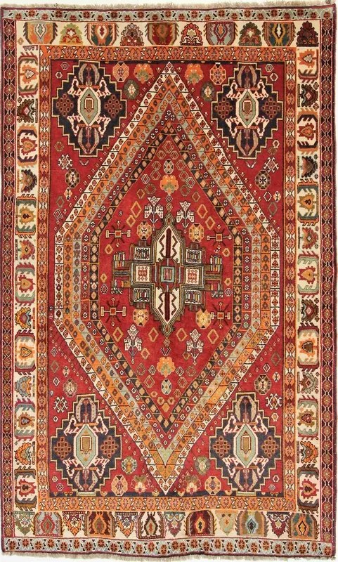 Gashghai Tappeto persiano 260x160 Rosso (Iran) Annodato A Mano