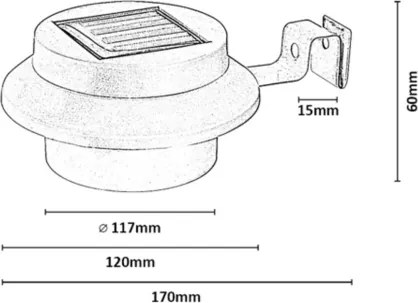 Rabalux 77205 - Applique solare da parete MONTORO LED/0,06W/1,2V 300 mAh IP44
