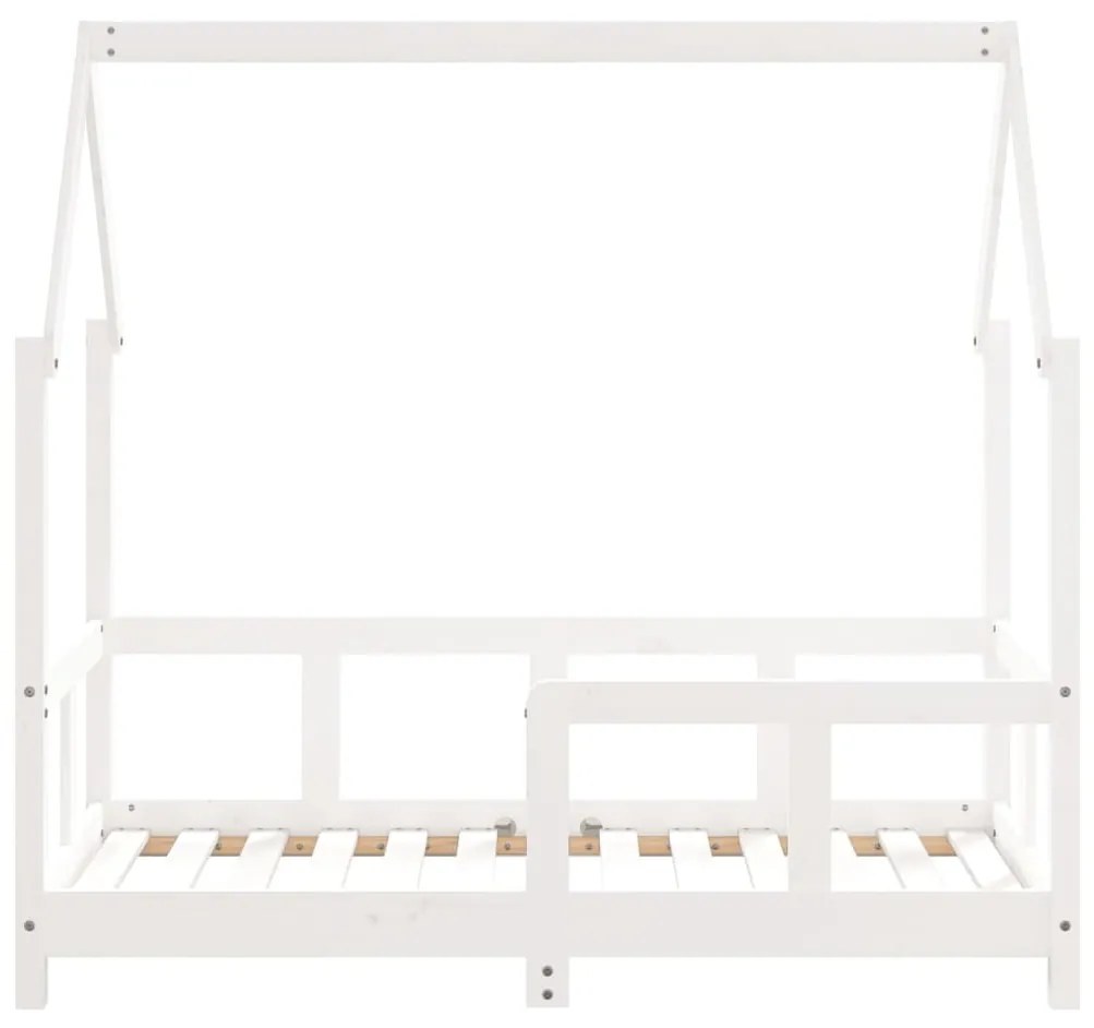 Giroletto per bambini bianco 70x140cm in legno massello di pino