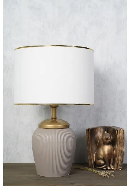 Lampada da tavolo RAMZES 1xE27/40W/230V bianca/beige