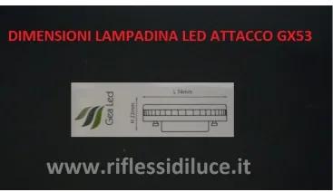 Lampadina led attacco gx53 8w luce calda 3000°k