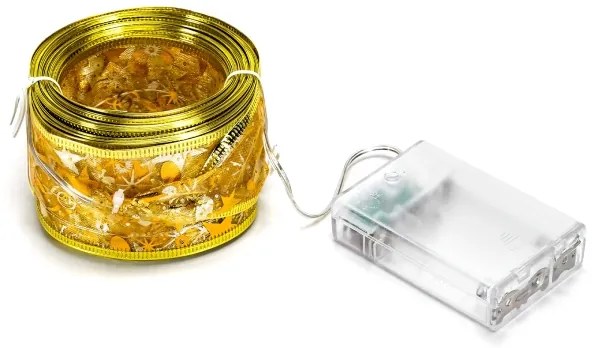 Aigostar - Catena luminosa natalizia a LED 50xLED/3xAA 5m bianco caldo dorata