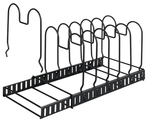 WENKO 53149100 - Porta coperchi e padelle 18x18 cm nero