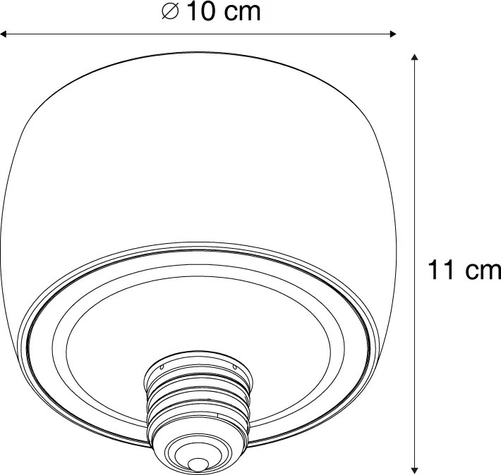 Lampadina decorativa LED E27 nera 6W 370 lm 3000K