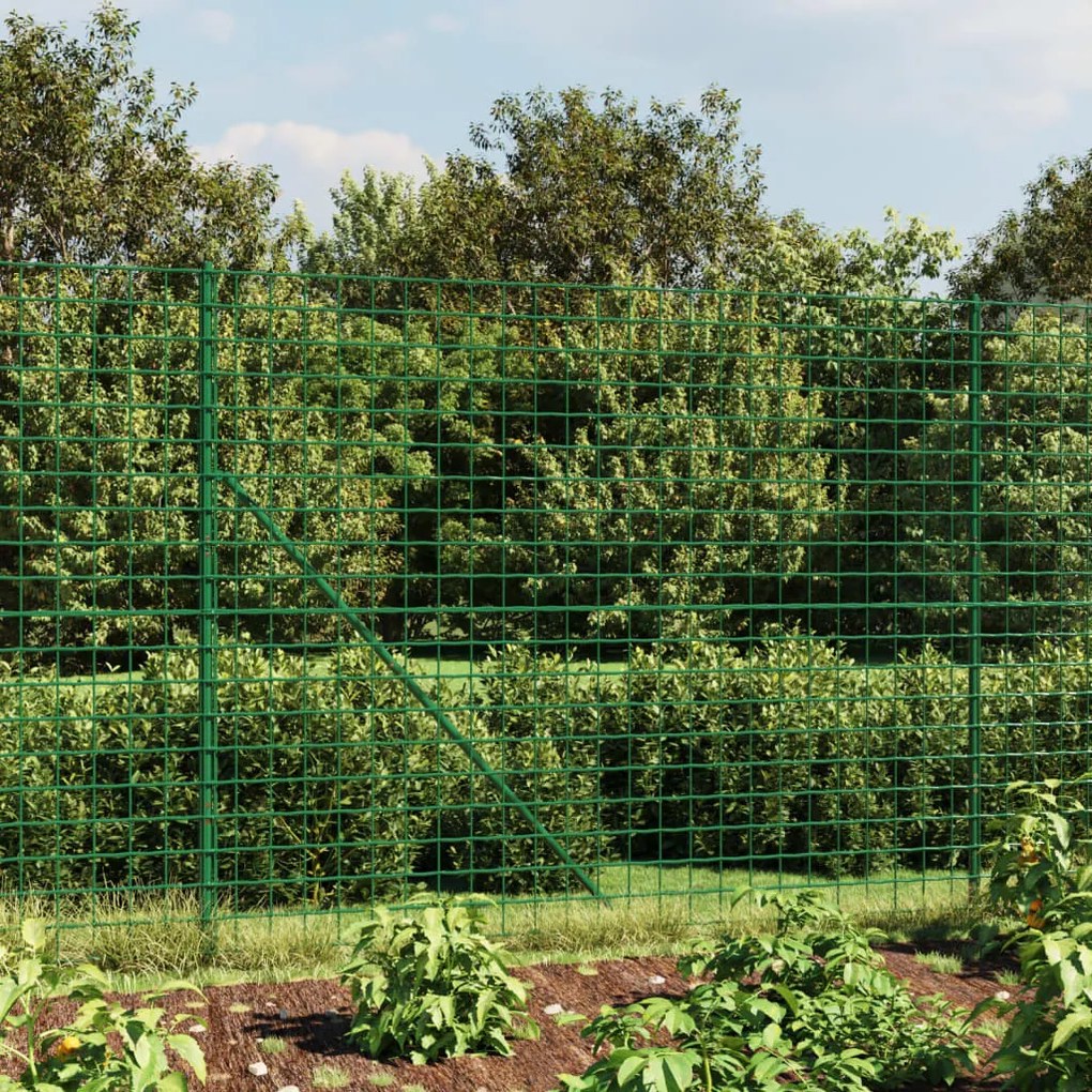 Recinzione Metallica Con Flangia Verde 1,6x25 M /