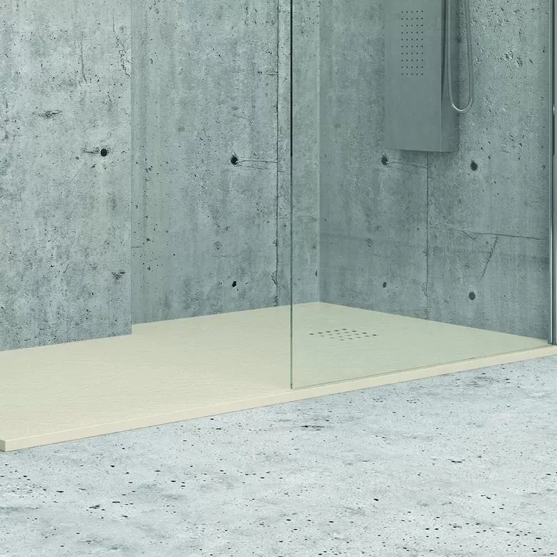 Piatto doccia 120x80 colore avorio crema effetto pietra - KAMALU