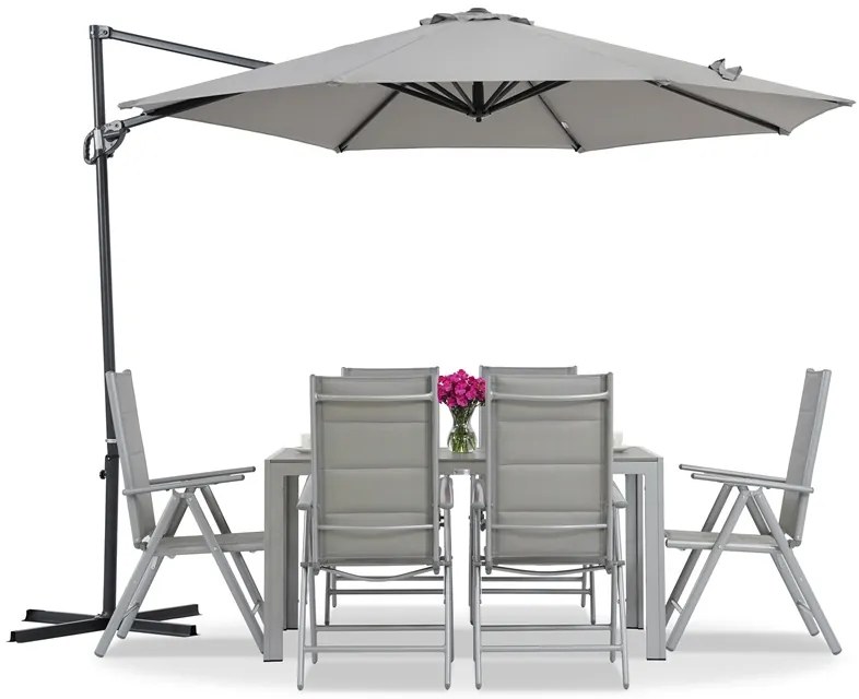 Ombrellone da giardino Pesaro 3m antracite Garden Point