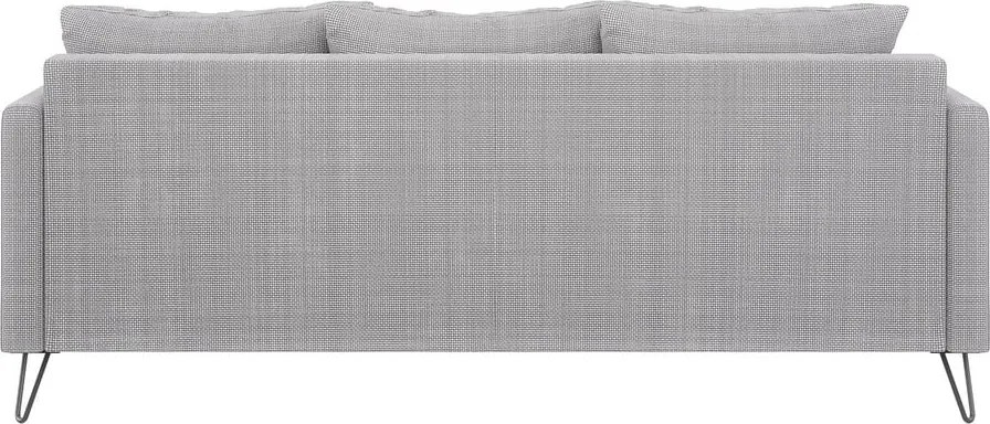 Divano grigio chiaro con rivestimento in ciniglia 200 cm Freya – Ropez