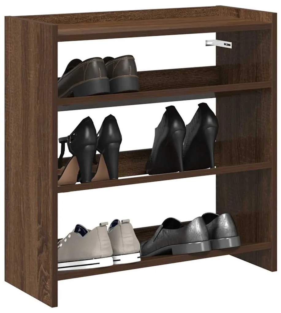 Scarpiera Rovere Marrone 60x25x62 Cm İn Legno Multistrato /