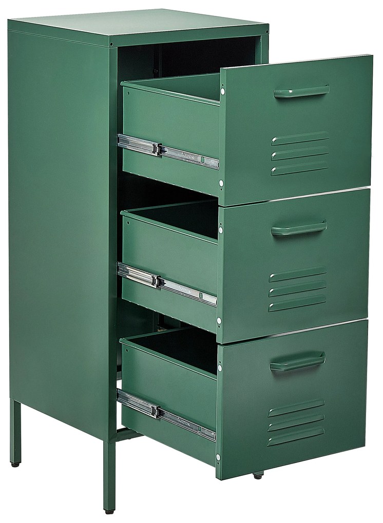Armadio da ufficio metallo verde scuro 40 x 43 cm WOSTOK Beliani