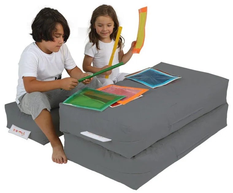 Divano grigio per bambini 100 cm Nier - Floriane Garden