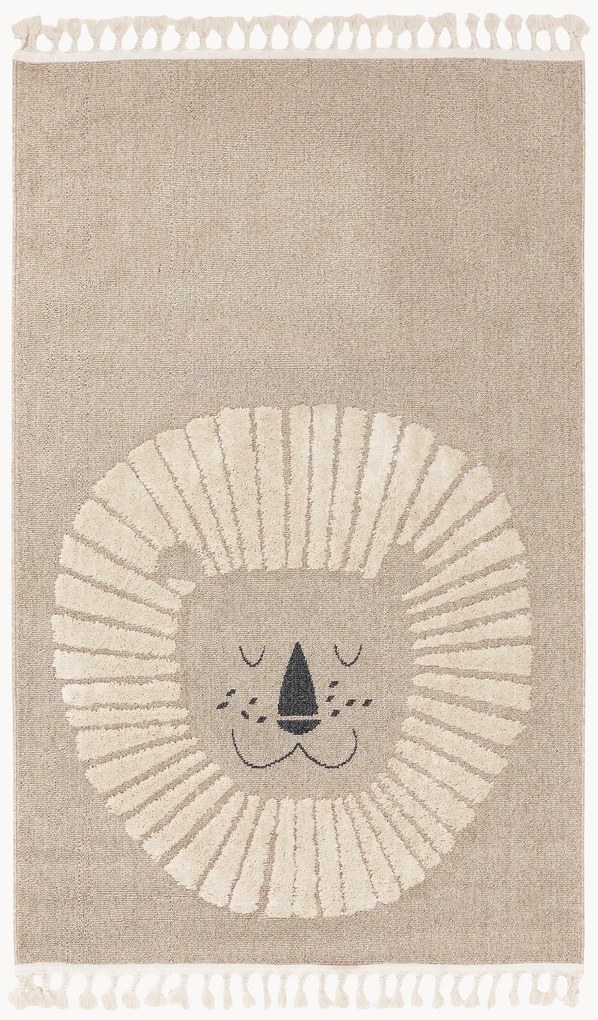 Tappeto per bambini con nappe e motivo in rilievo Momo