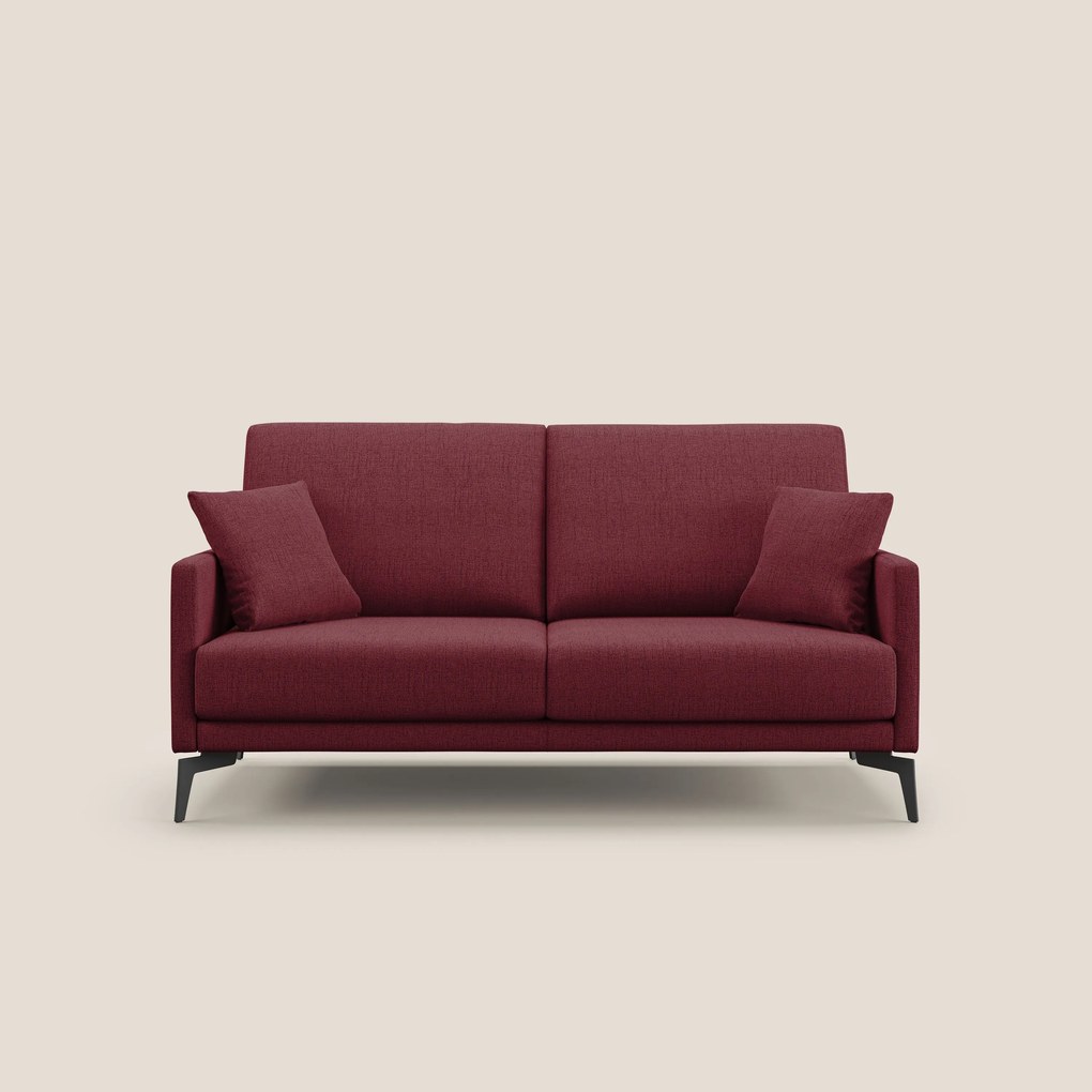 Saturno divano moderno in tessuto morbido impermeabile T03 rosso