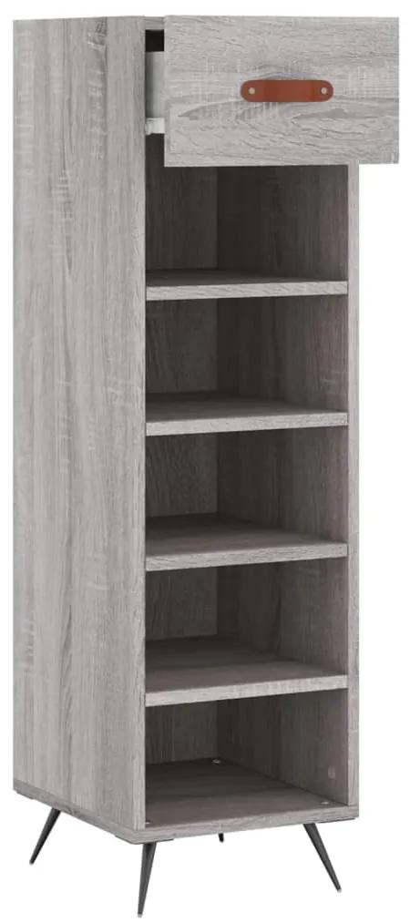 Scarpiera grigio sonoma 30x35x105 cm in legno multistrato