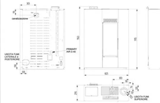 Stufa A Pellet Canalizzata Slim 12C Stereope Bianco C-Line
