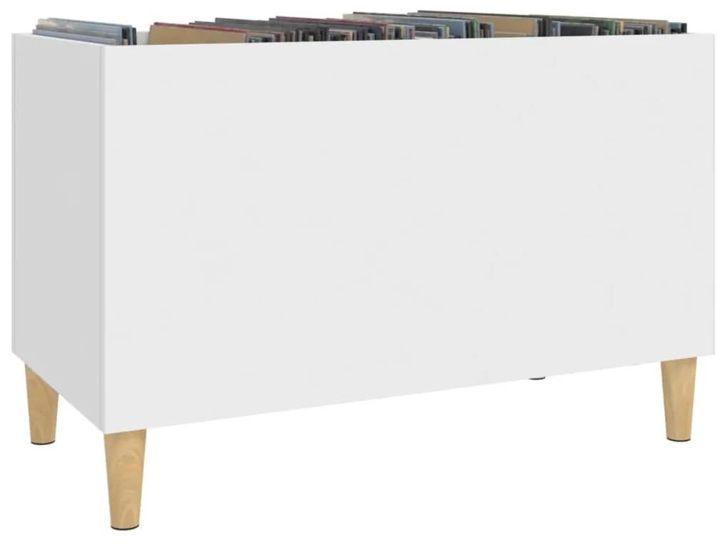 Mobile porta dischi bianco 74,5x38x48 cm in legno multistrato