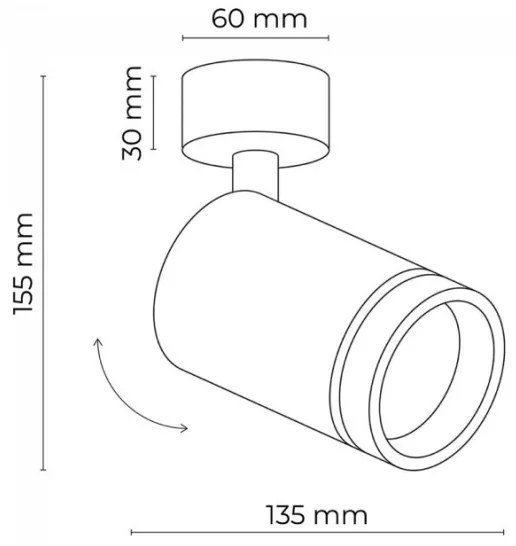 Faretto JET 1xGU10/10W/230V nero