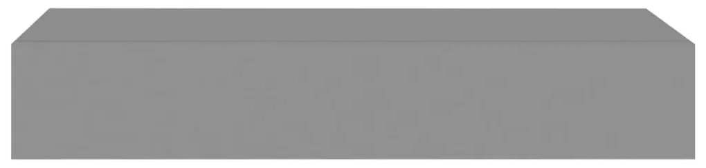 Scaffali con cassetti da parete 2 pz grigio 60x23,5x10 cm mdf
