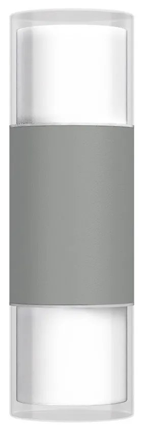 Applique Cilindrica Bidirezionale Grigia IP54 con 2 basi GU10