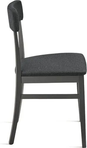 Sedia in tessuto Antracite con struttura in legno LIPSIA 2 sedie