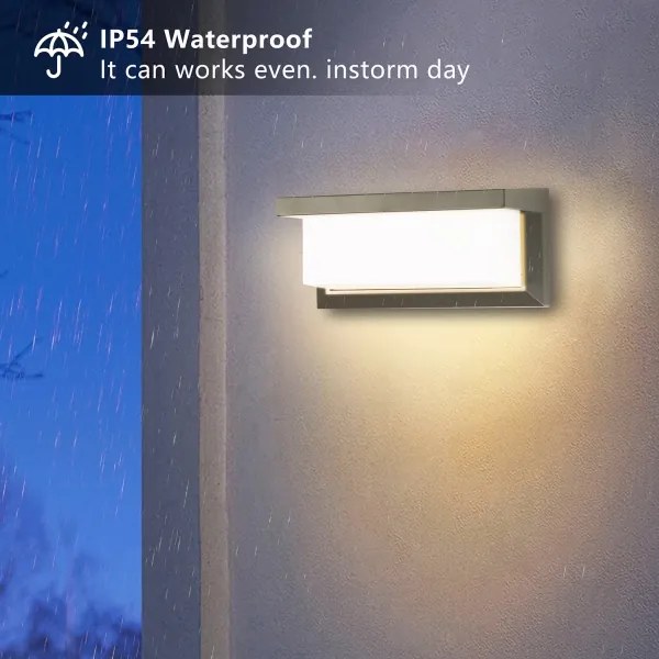 Brilagi - Applique da esterno LED RGBW BRICKY 1xE27/15W/230V grigio IP54