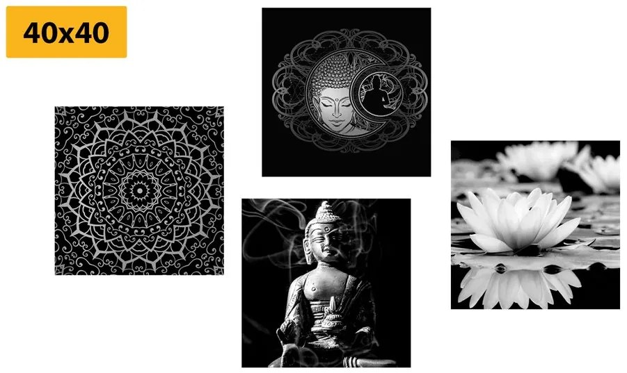 Set di quadri – Buddha tranquillo