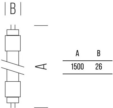 Tube 2300lm 1500mm 22,0W CW