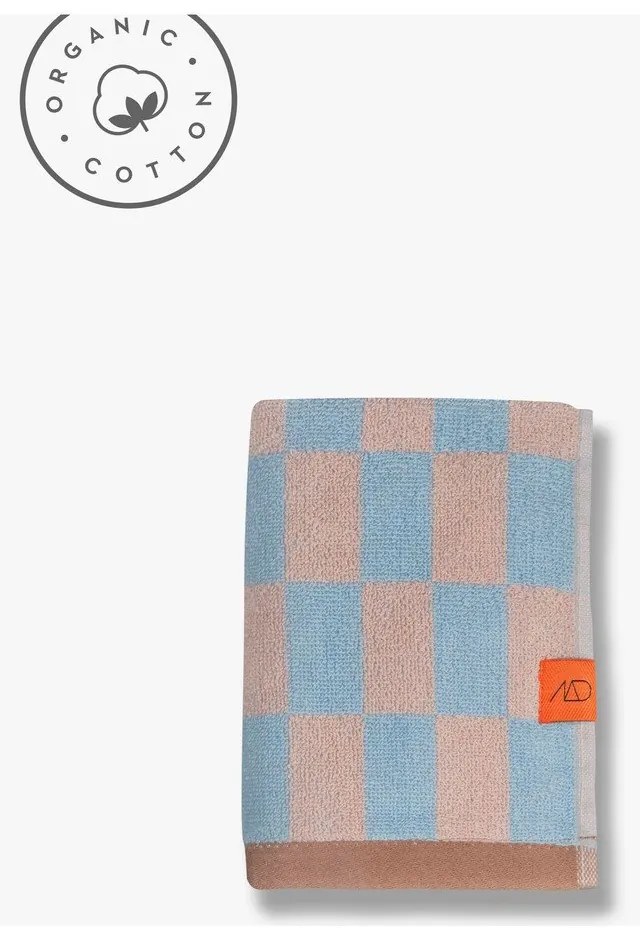 Asciugamano in cotone biologico blu e rosa 50x90 cm Retro - Mette Ditmer Denmark