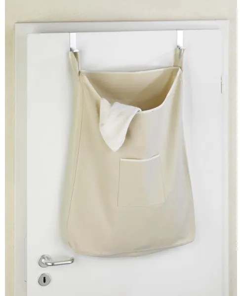 WENKO 62107100 - Cesto porta biancheria CANGURO 52x81 cm beige/argento